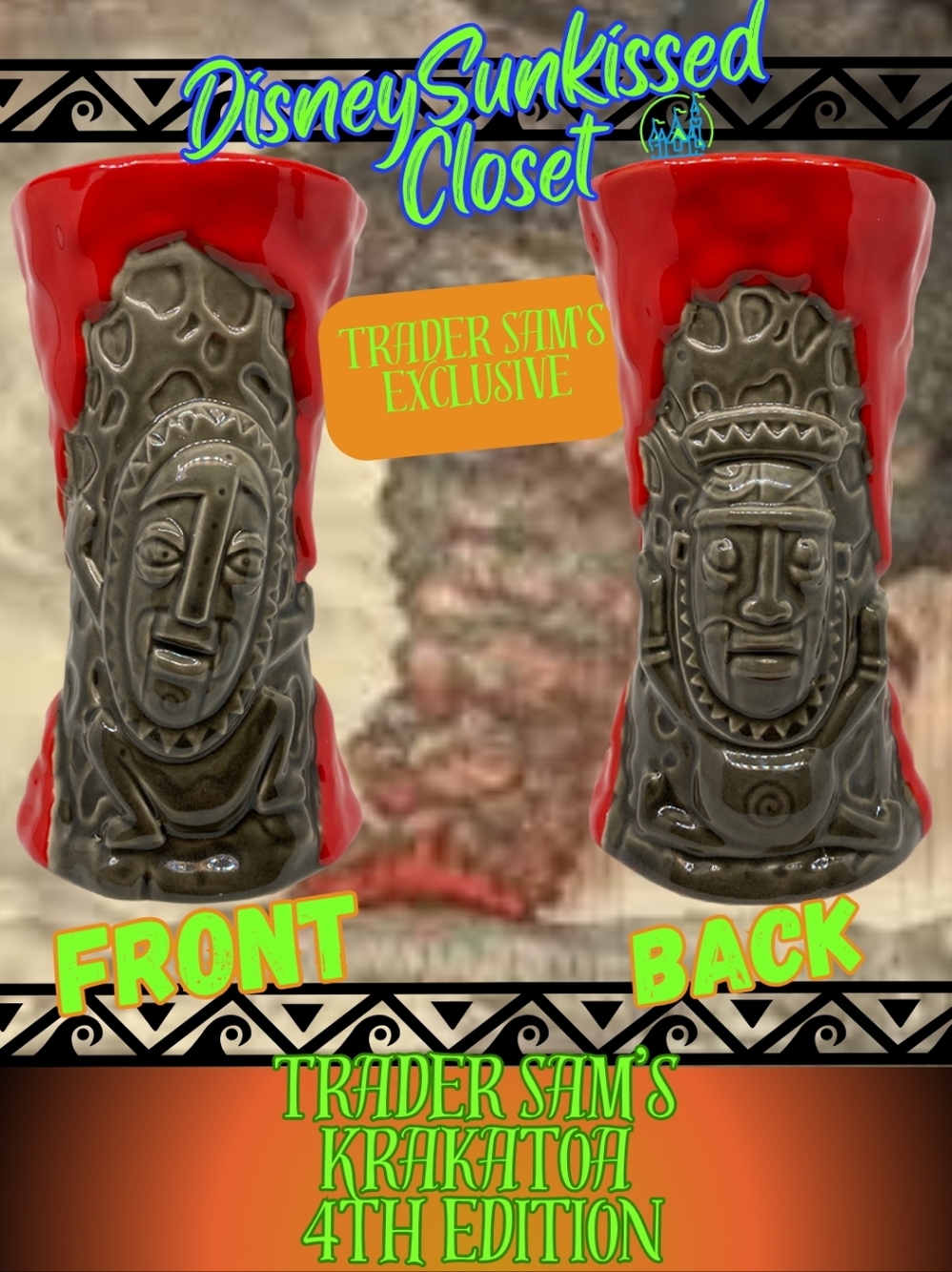 Disneyland Exclusive Trader Sam’s Krakatoa Enchanted  Tiki Bar Mug 4th Edition
